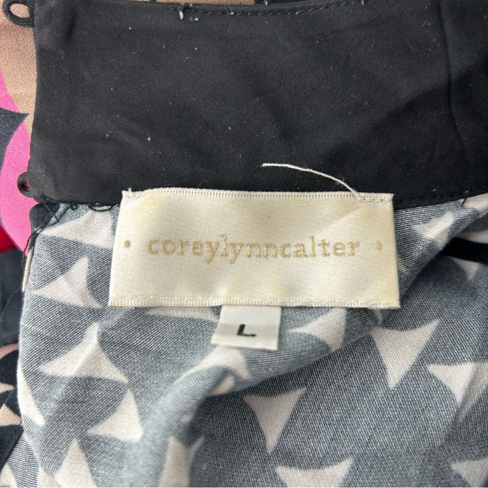 Corey Lynn Calter Geometric Blouse Large - Picture 4 of 5